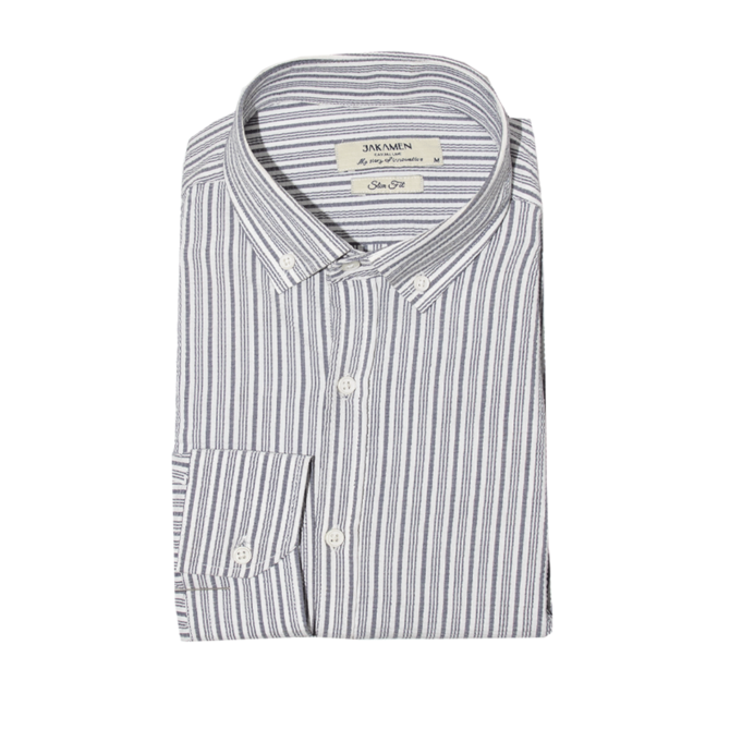 Jakamen Chemise Casual Navy Blue
