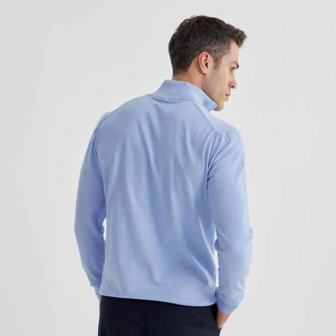 Jakamen Tricots Hallf Zip Blue