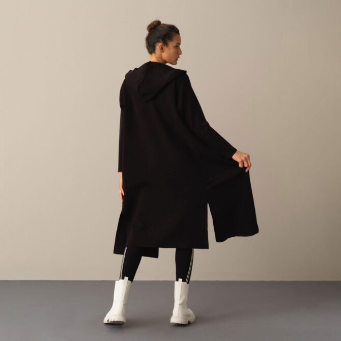 Xint Manteau Kimono Black