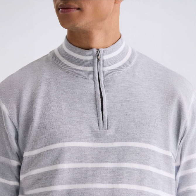 JAKAMEN Tricots HalfZip GREY