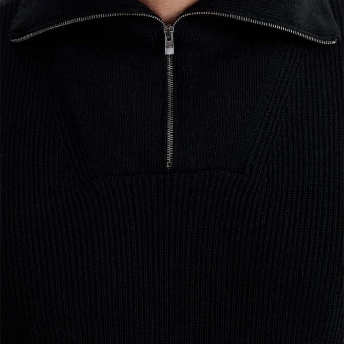 JAKAMEN Tricots HalfZip BLACK