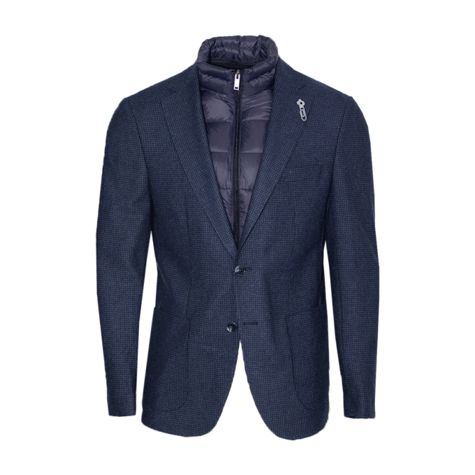 Mohher Blazer Pied  De  Puce Navy Blue