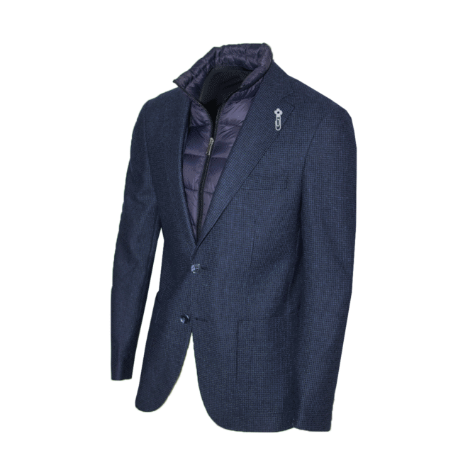 Mohher Blazer Pied  De  Puce Navy Blue