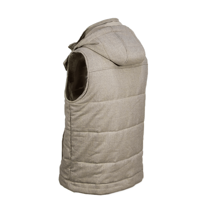 Mohher Gilet Pied De Puce Beige