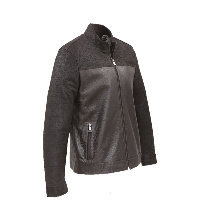 Mcn Veste Cuir 02/Dark Brown