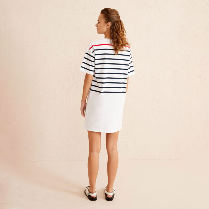 Xint Robe Tennis Col Rond Decontractee White
