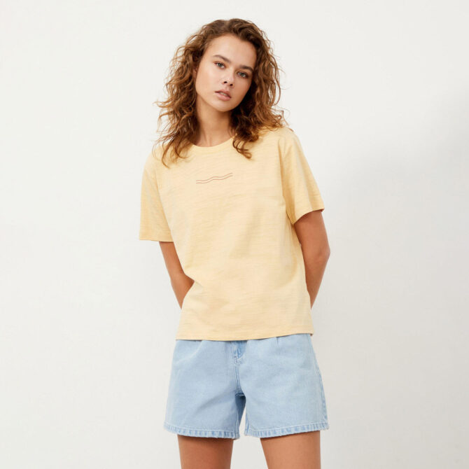 Xint T-Shirts Decontracte Imprime Champagne