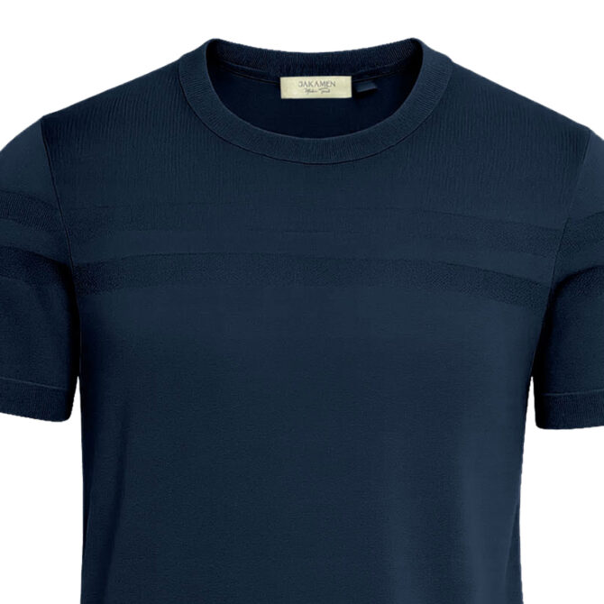 Jakamen T-Shirt_Ras_D_Cou Navy Blue