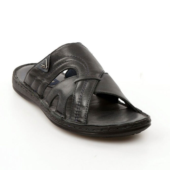 Jakamen Claquette Cuir Casual 357/Navy Blue - 3