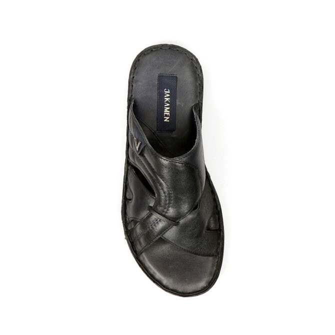 Jakamen Claquette Cuir Casual 357/Navy Blue - 3