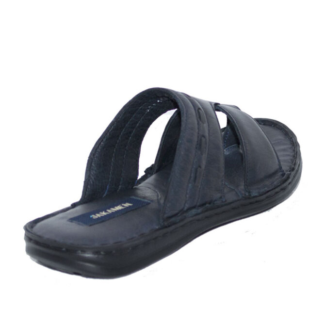 Jakamen Claquette Cuir Casual 357/Navy Blue - 3