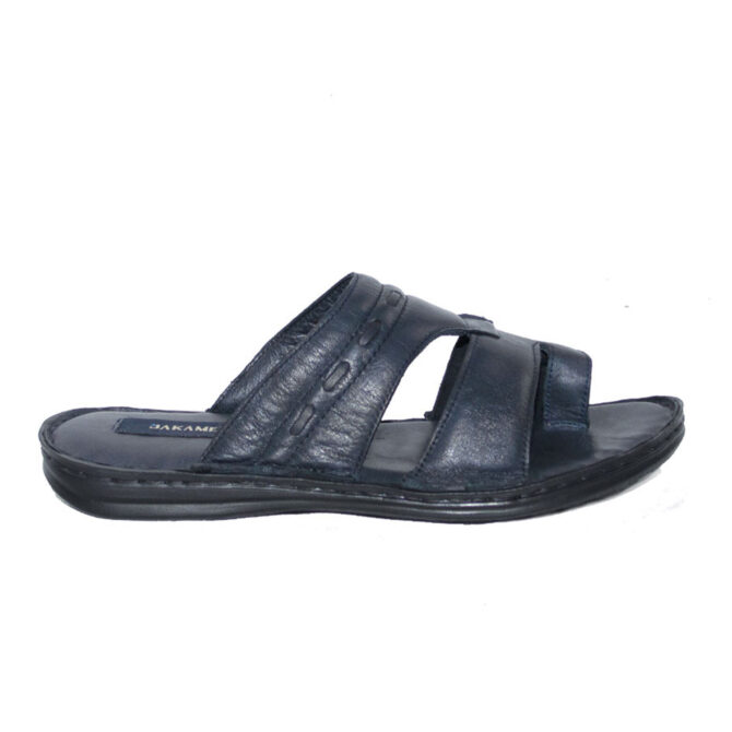 Jakamen Claquette Cuir Casual 357/Navy Blue - 3
