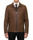 Mcn Veste Cuire Camel - L
