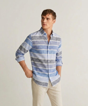 Chemise Casual Blue Grey