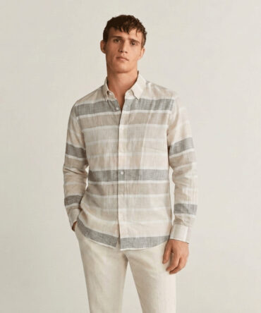 Chemise Casual Grey Brown