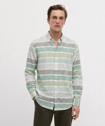 Chemise Casual Grey Green