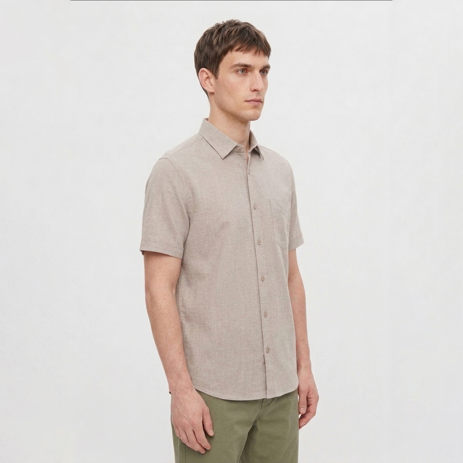 Chemise Casual Beige