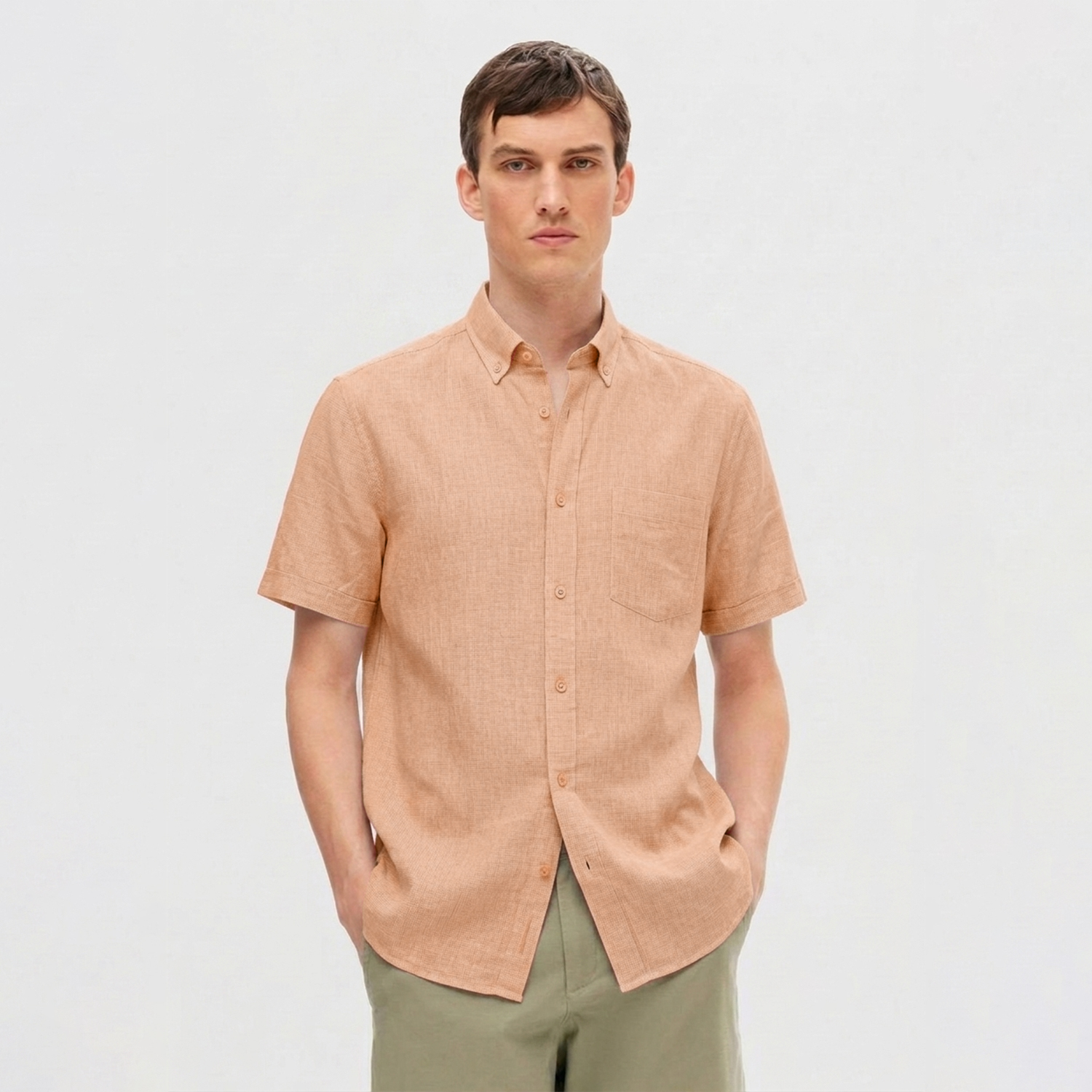 Chemise Casual Salmon