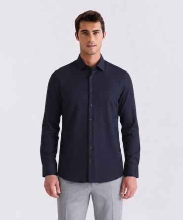 Jakamen Chemise  Classique Navy Blue