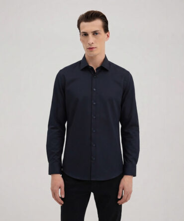 Jakamen Chemise Homme Dark Navy Blue