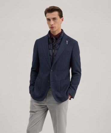 Mohher Blazer Pied De Puce Navy Blue